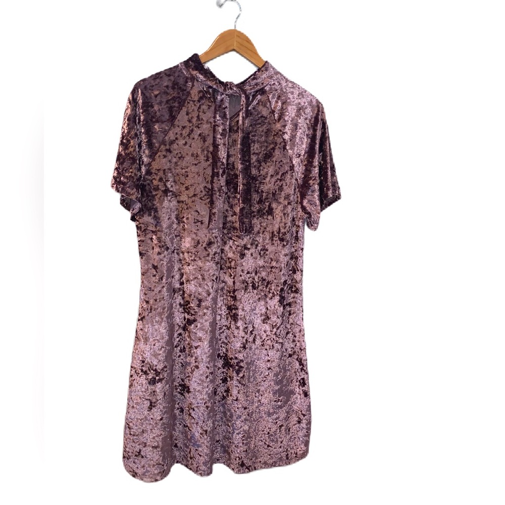 Sheila Rose Mauve Crushed Velvet Shift Dress Size XL